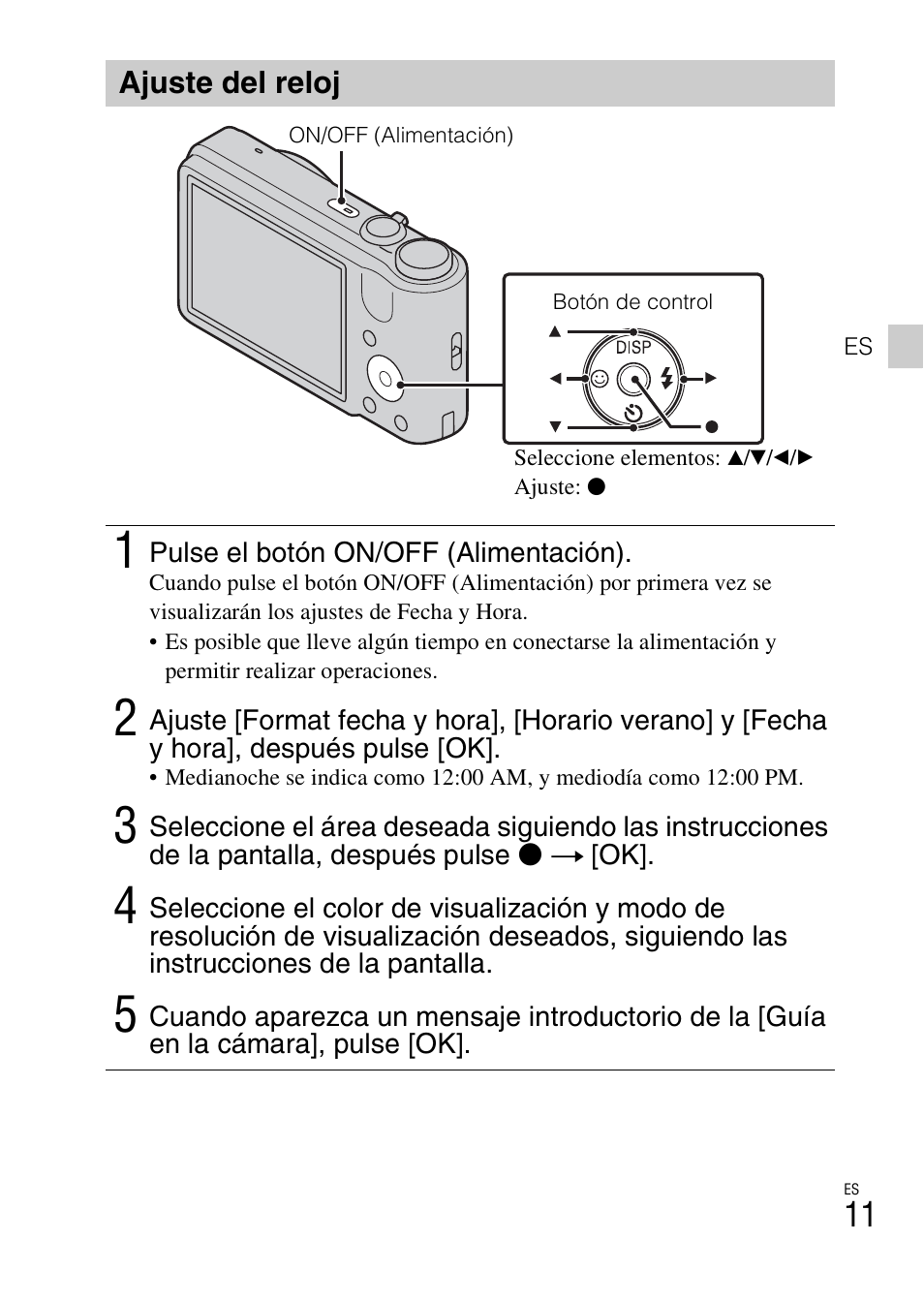 Ajuste del reloj | Sony DSC-H70 User Manual | Page 33 / 48