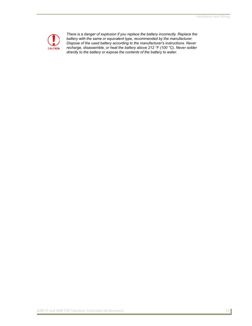 AMX AXB-TCR User Manual | Page 17 / 28