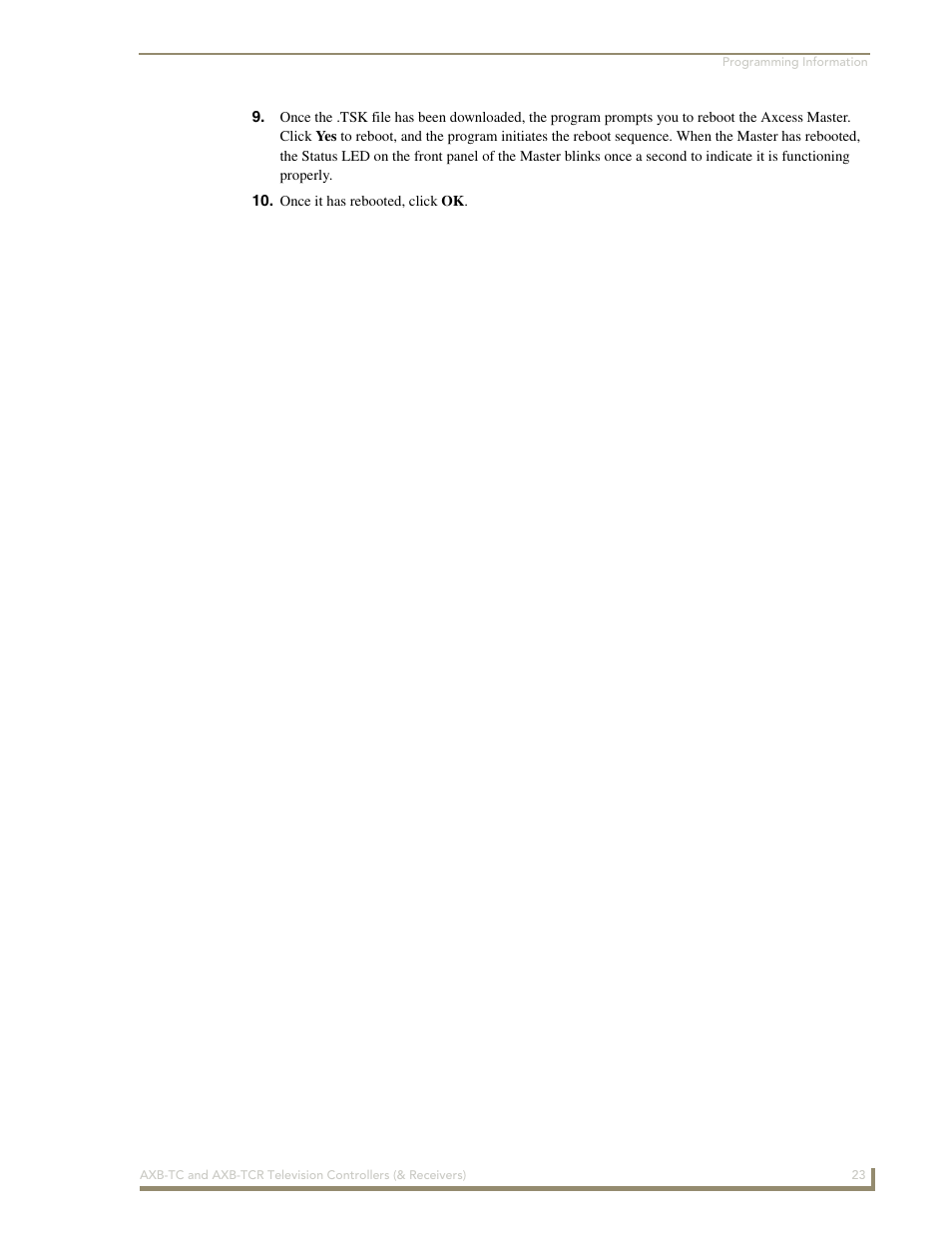 AMX AXB-TCR User Manual | Page 27 / 28