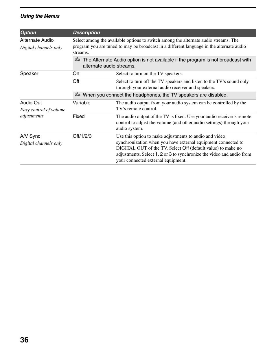 Sony KDL-70XBR3 User Manual | Page 36 / 56