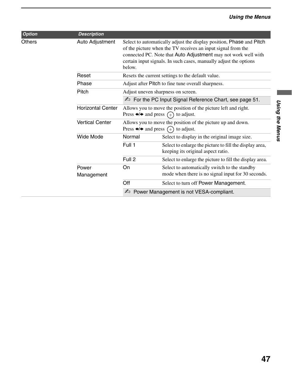 Sony KDL-70XBR3 User Manual | Page 47 / 56