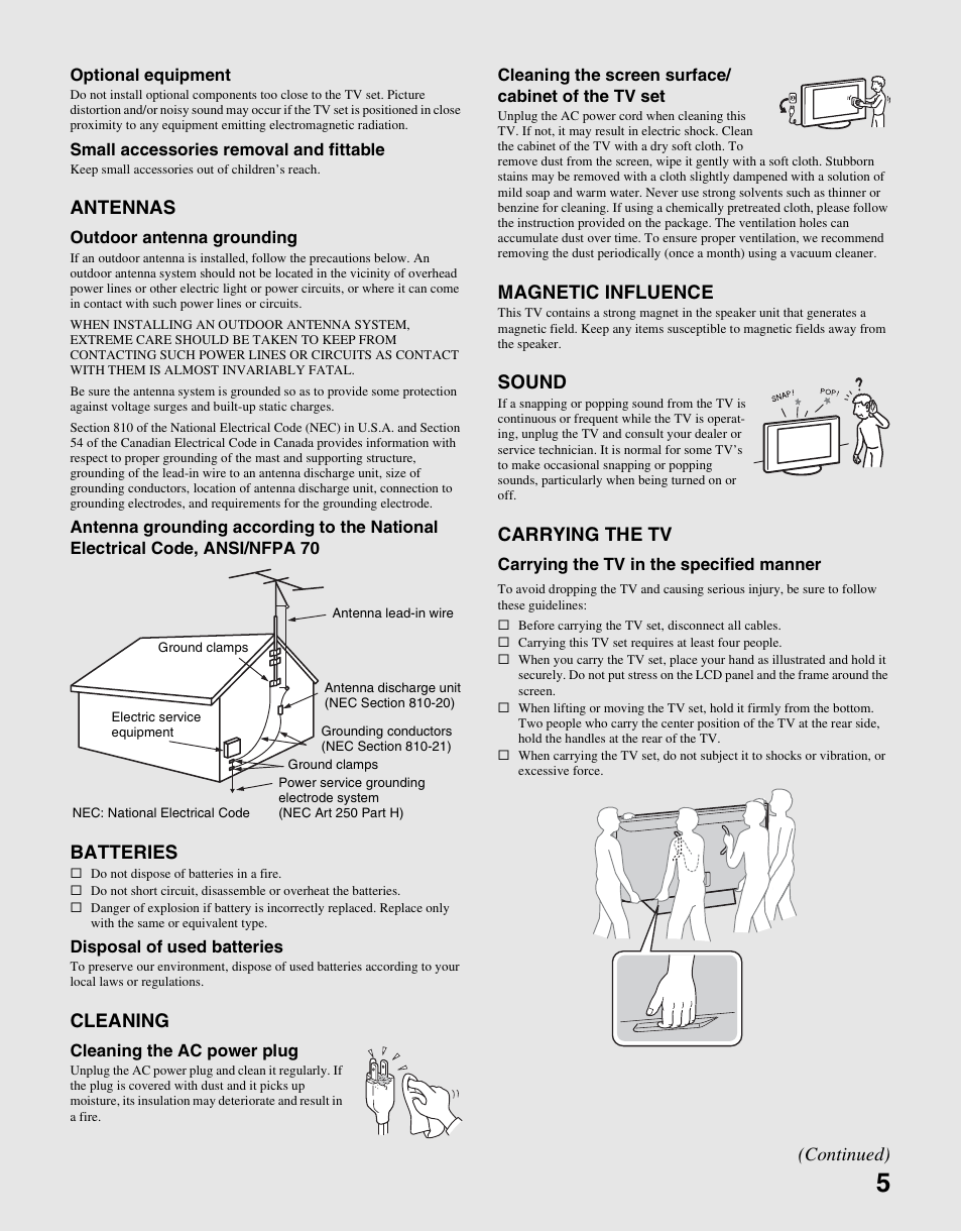 Sony KDL-70XBR3 User Manual | Page 5 / 56