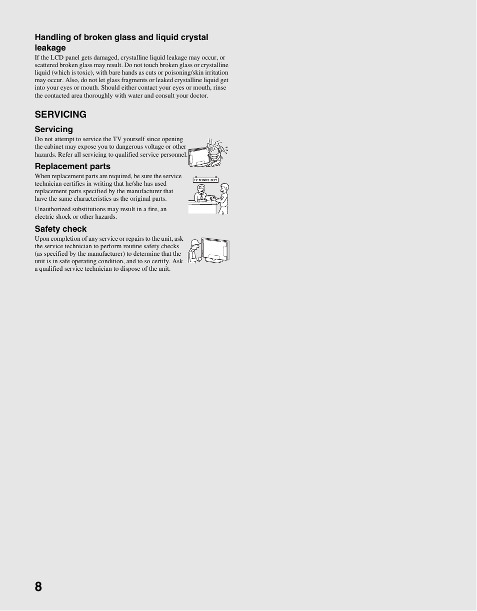 Sony KDL-70XBR3 User Manual | Page 8 / 56