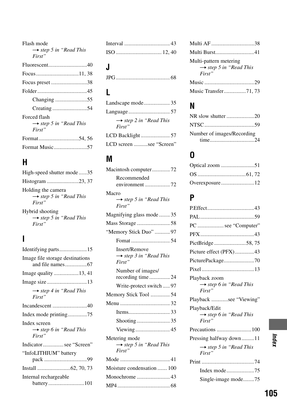 Sony DSC-M2 User Manual | Page 105 / 107