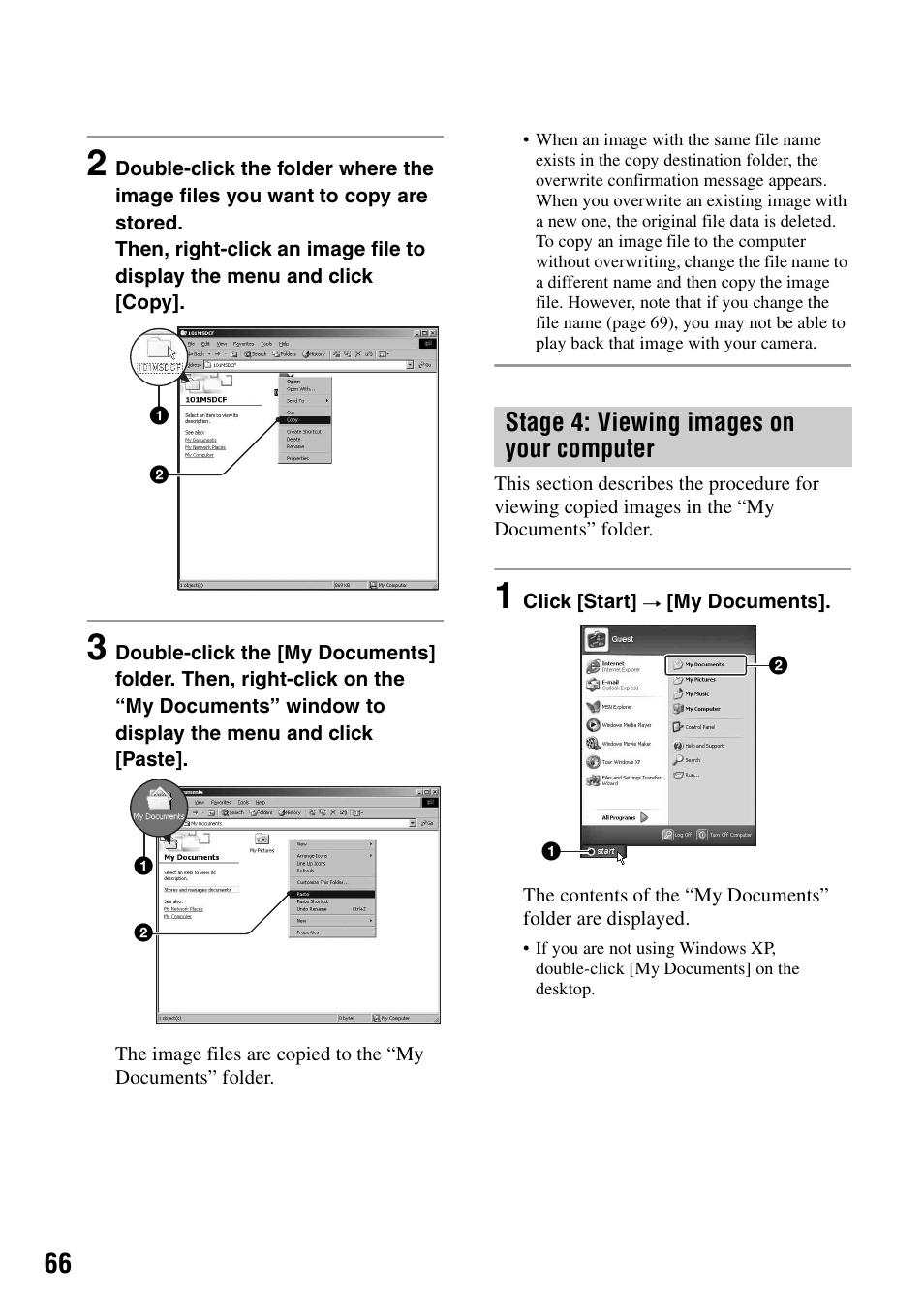 Stage 4: viewing images on your computer | Sony DSC-M2 User Manual | Page 66 / 107
