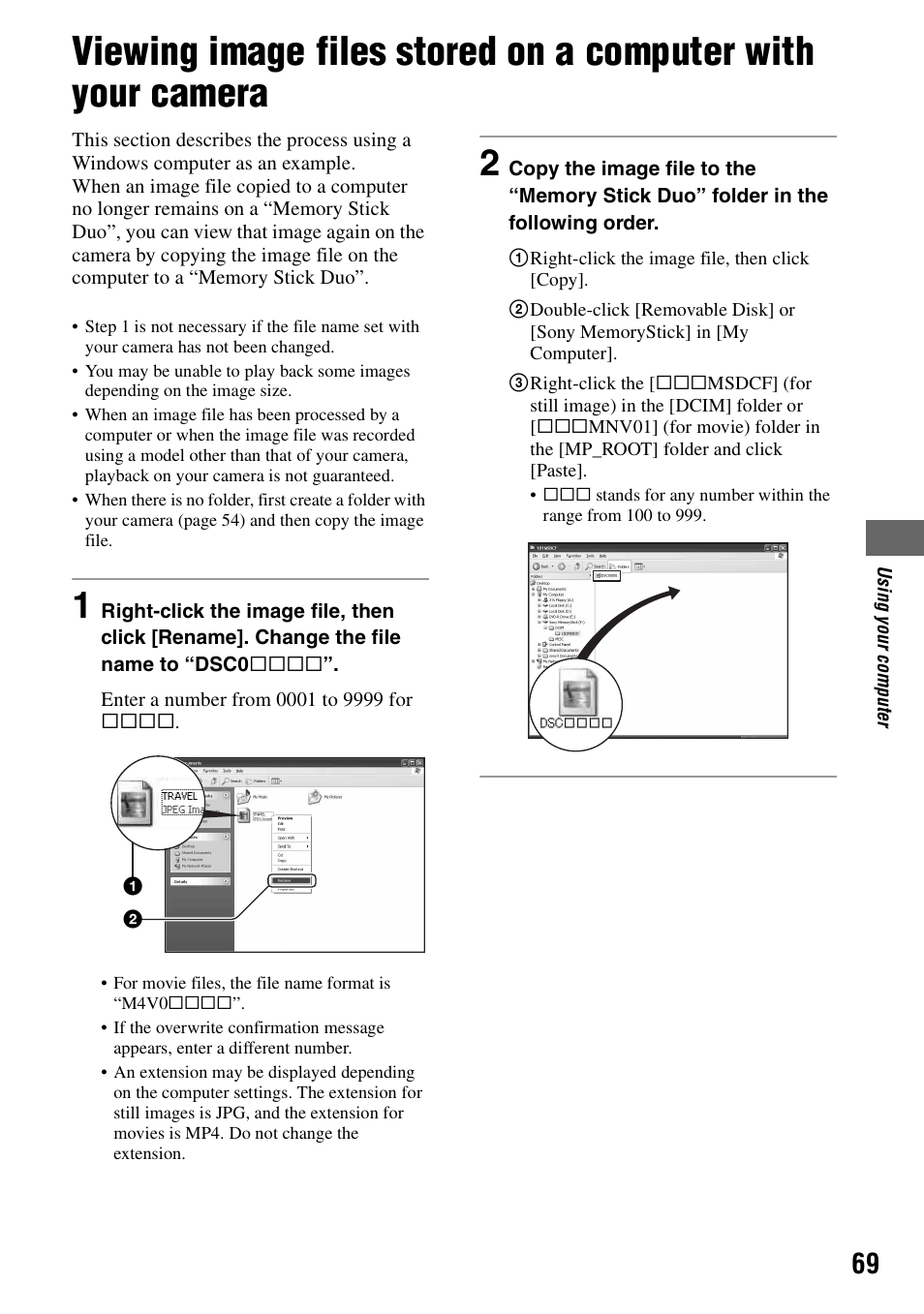 Sony DSC-M2 User Manual | Page 69 / 107