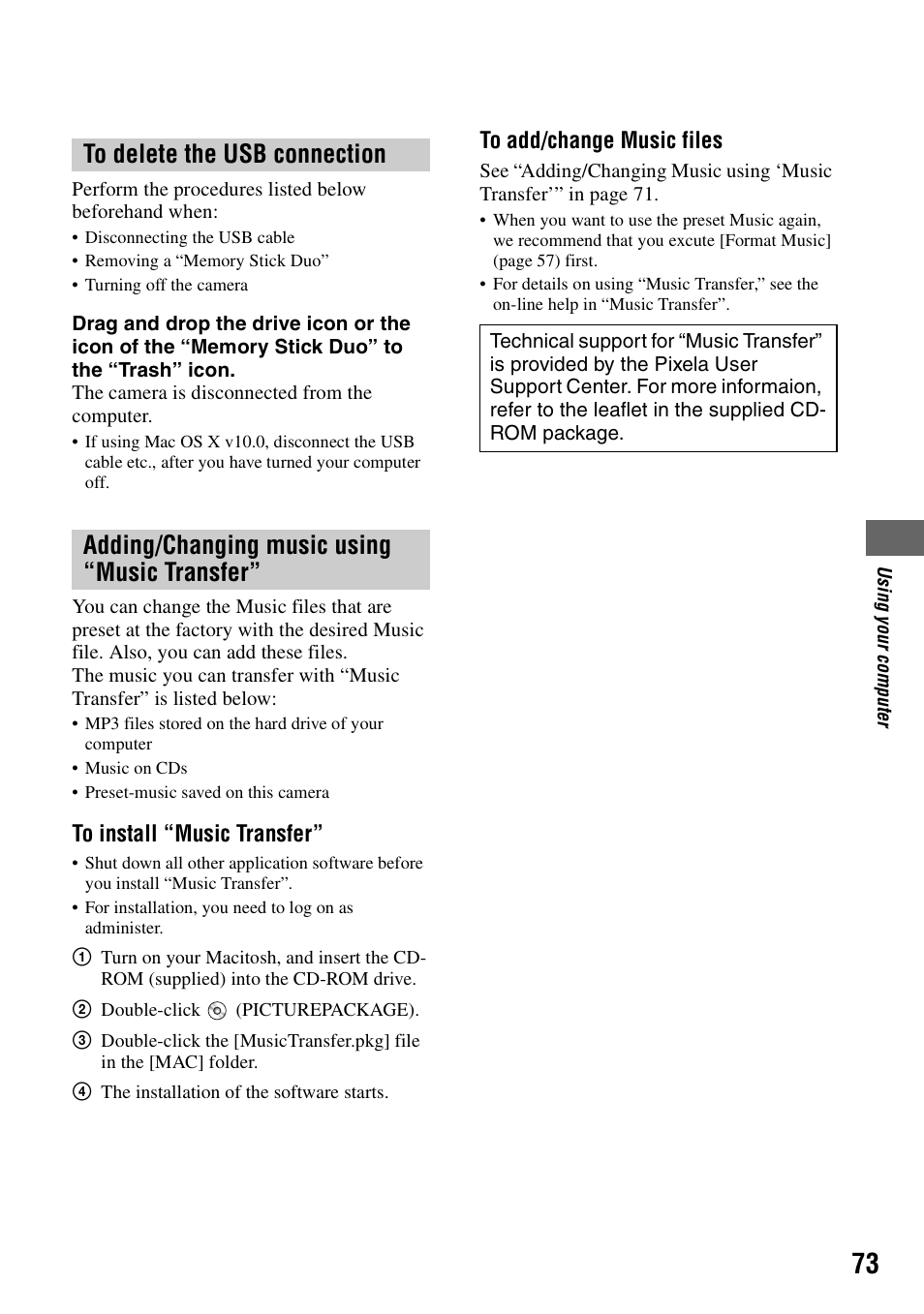 Sony DSC-M2 User Manual | Page 73 / 107