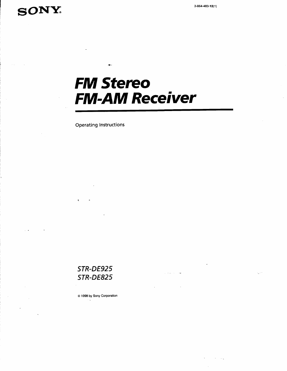 Sony STR-DE825 User Manual | 56 pages