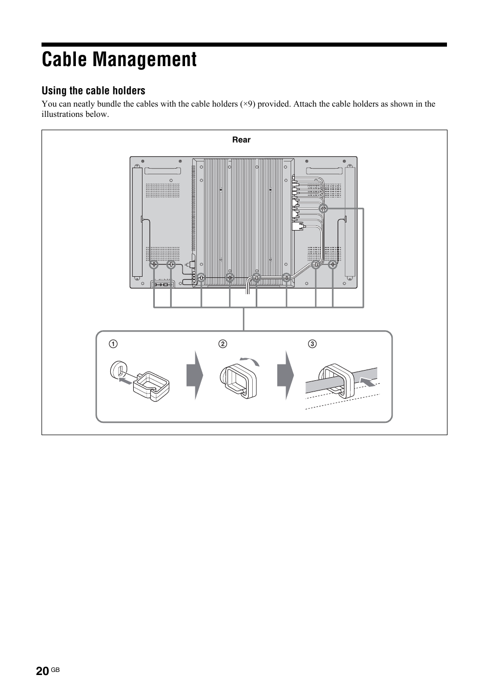 Cable management | Sony FWD-S42H1 User Manual | Page 66 / 303