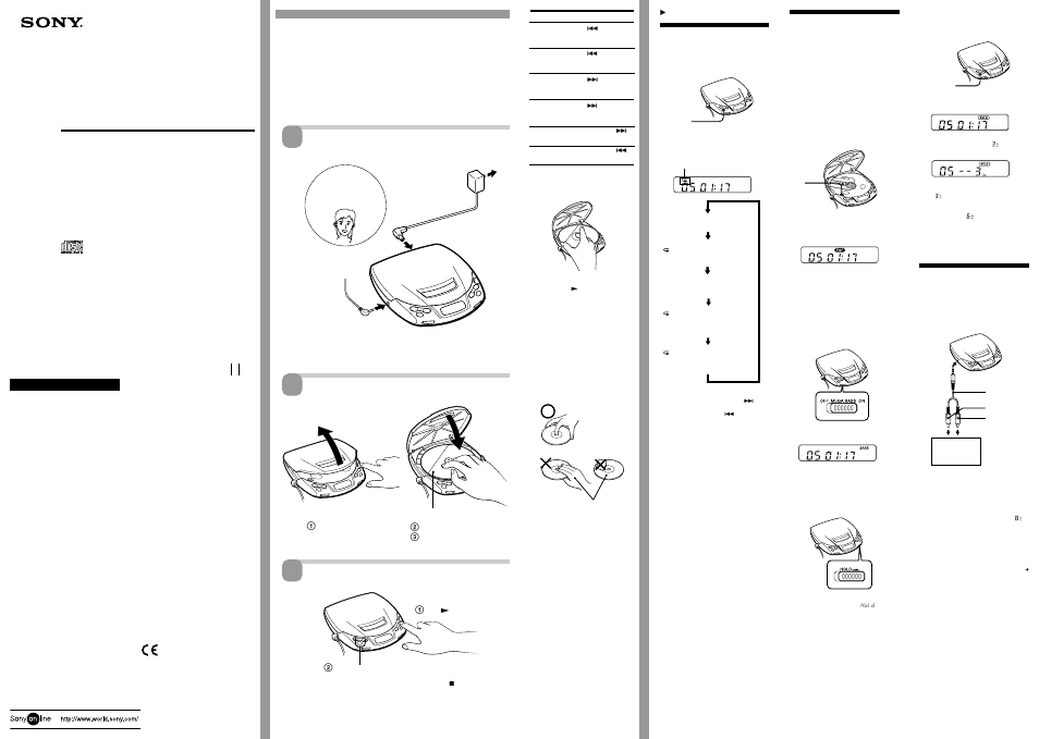Sony D-E206CK User Manual | 2 pages