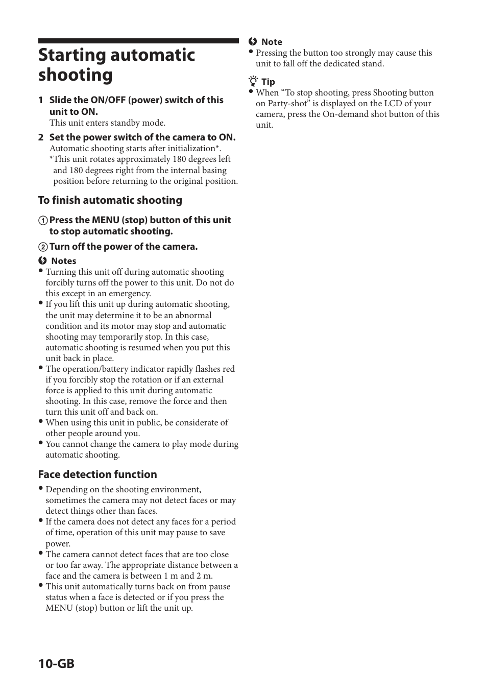 Starting automatic shooting | Sony IPT-DS2 User Manual | Page 28 / 215