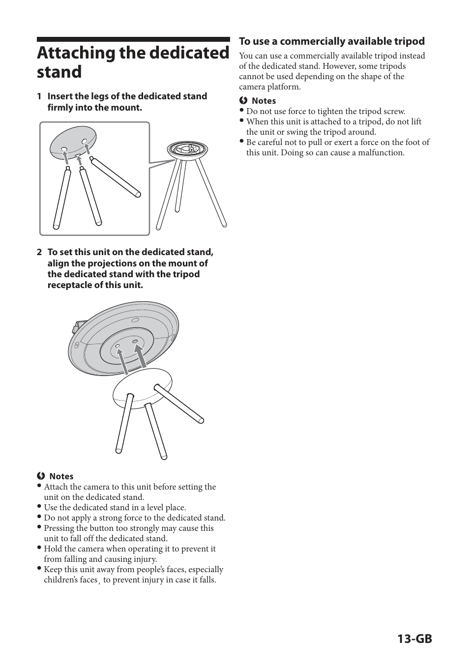 Attaching the dedicated stand | Sony IPT-DS2 User Manual | Page 31 / 215