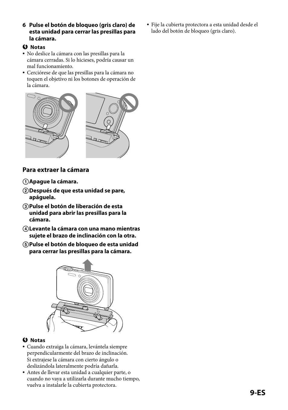Para extraer la cámara | Sony IPT-DS2 User Manual | Page 69 / 215