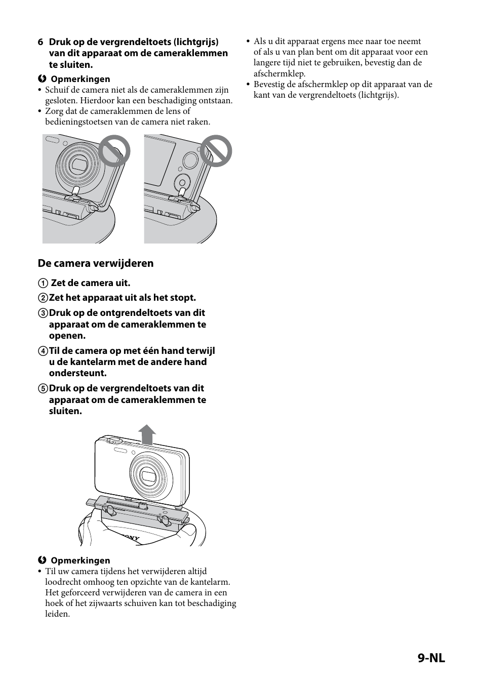 De camera verwijderen | Sony IPT-DS2 User Manual | Page 83 / 215