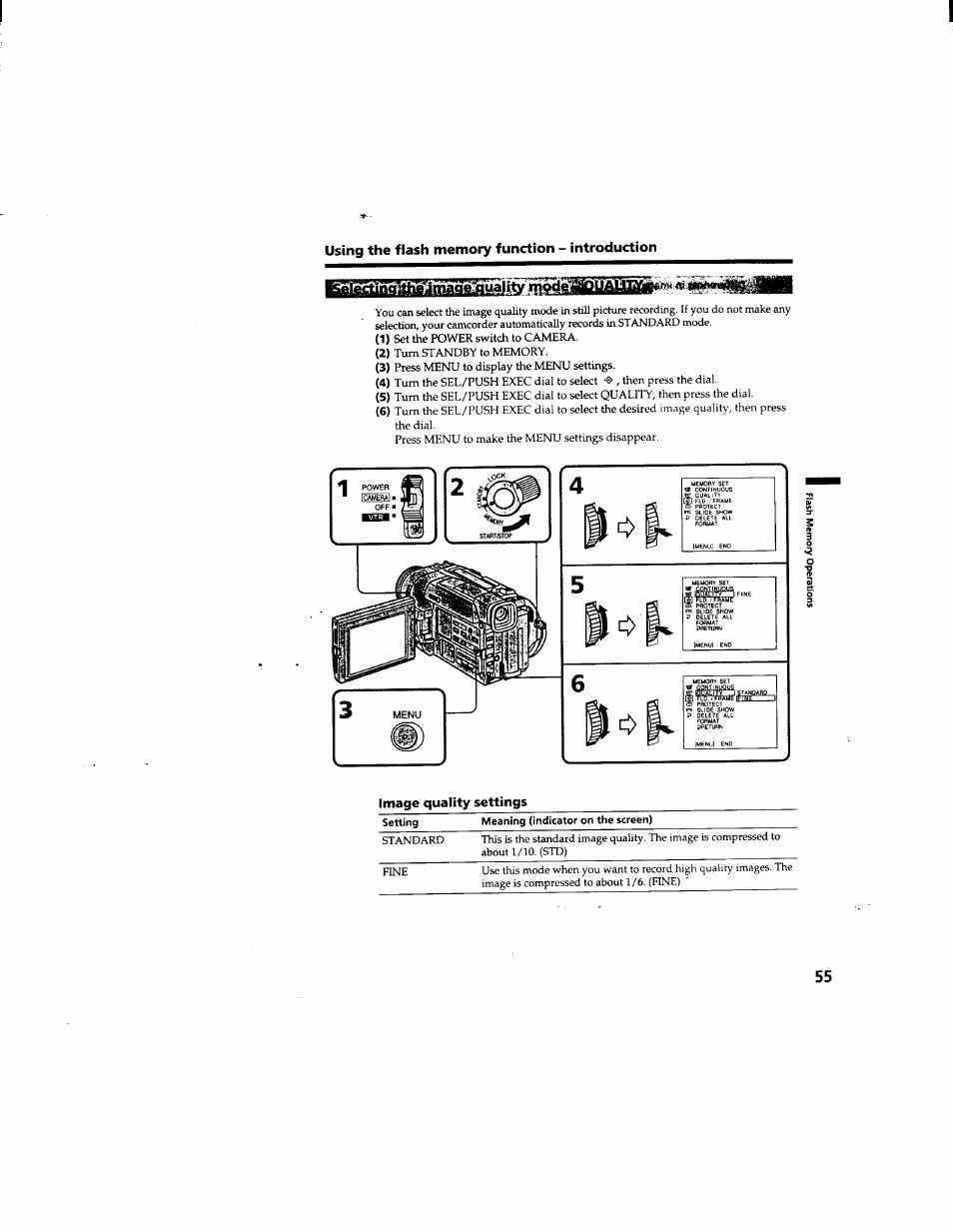 Image quality settings | Sony DCR-TRV510 User Manual | Page 55 / 136