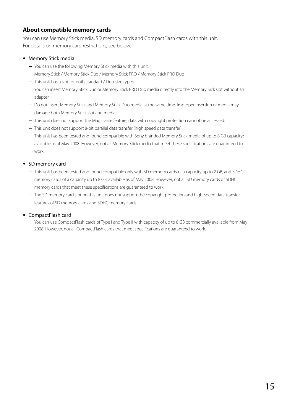 Sony VGF-CP1U User Manual | Page 15 / 108