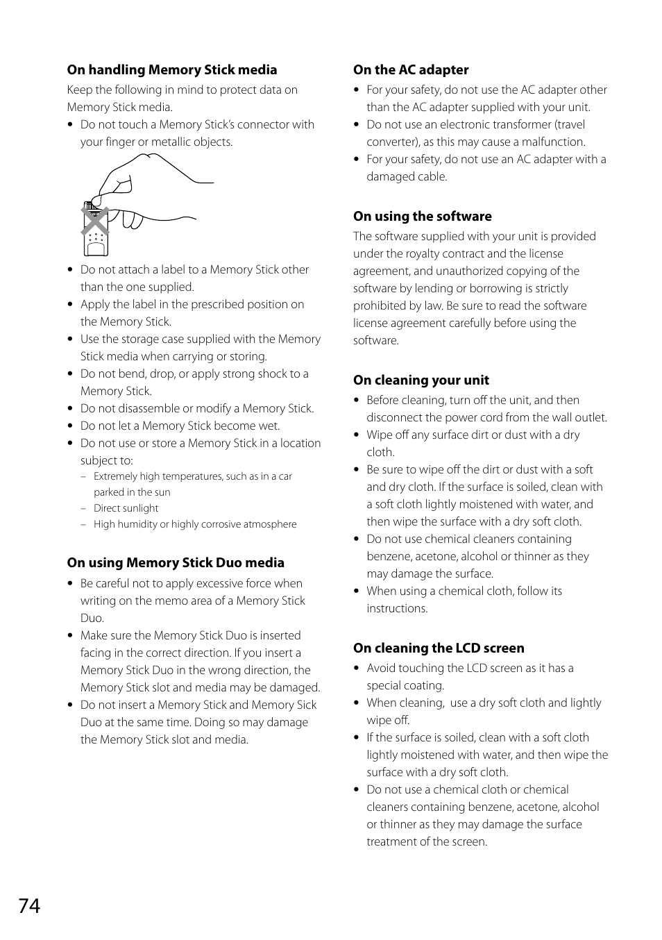 Sony VGF-CP1U User Manual | Page 74 / 108