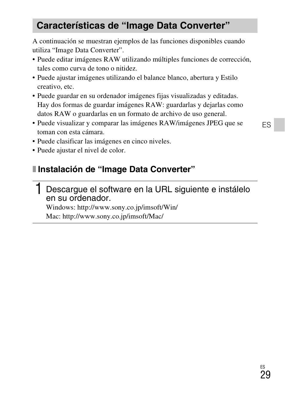 Características de “image data converter | Sony DSC-RX100M2COS User Manual | Page 107 / 120