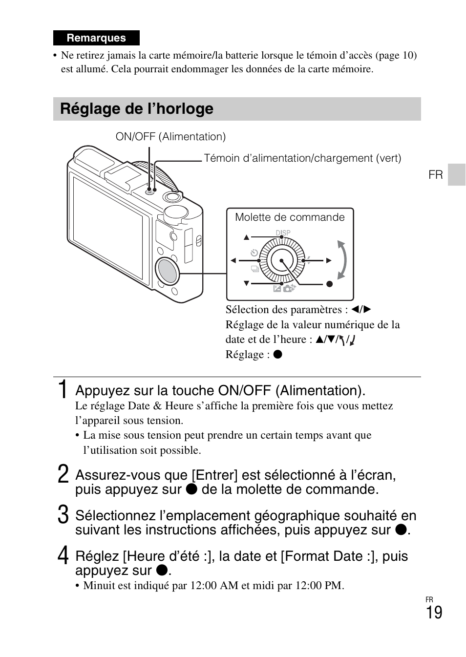 Réglage de l’horloge | Sony DSC-RX100M2COS User Manual | Page 55 / 120