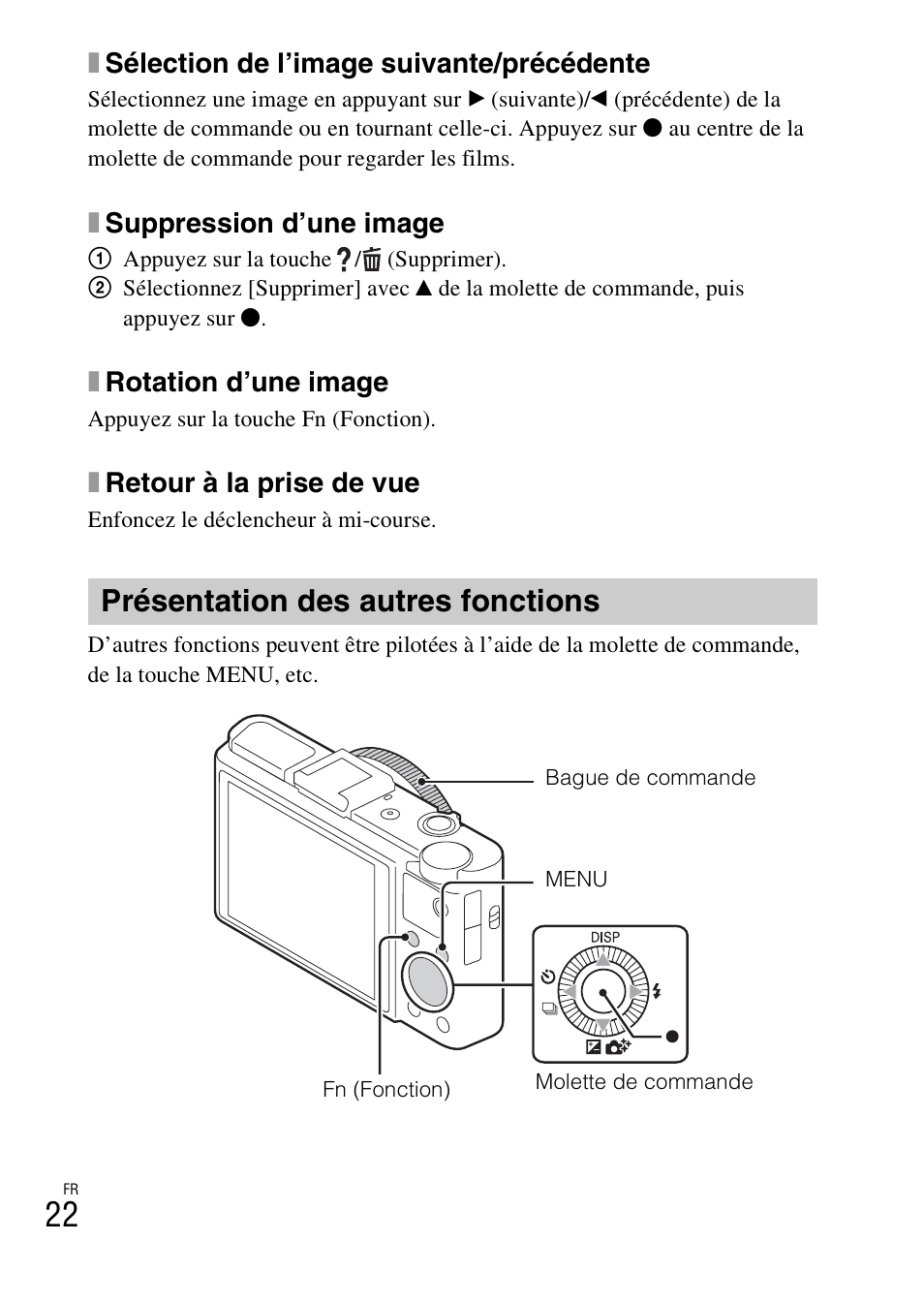 Présentation des autres fonctions | Sony DSC-RX100M2COS User Manual | Page 58 / 120