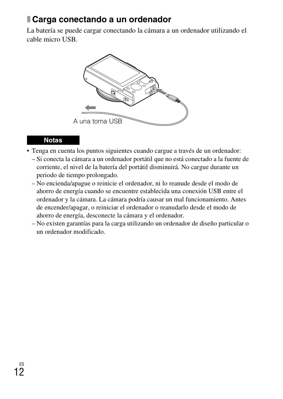 Xcarga conectando a un ordenador | Sony DSC-RX100M2COS User Manual | Page 90 / 120
