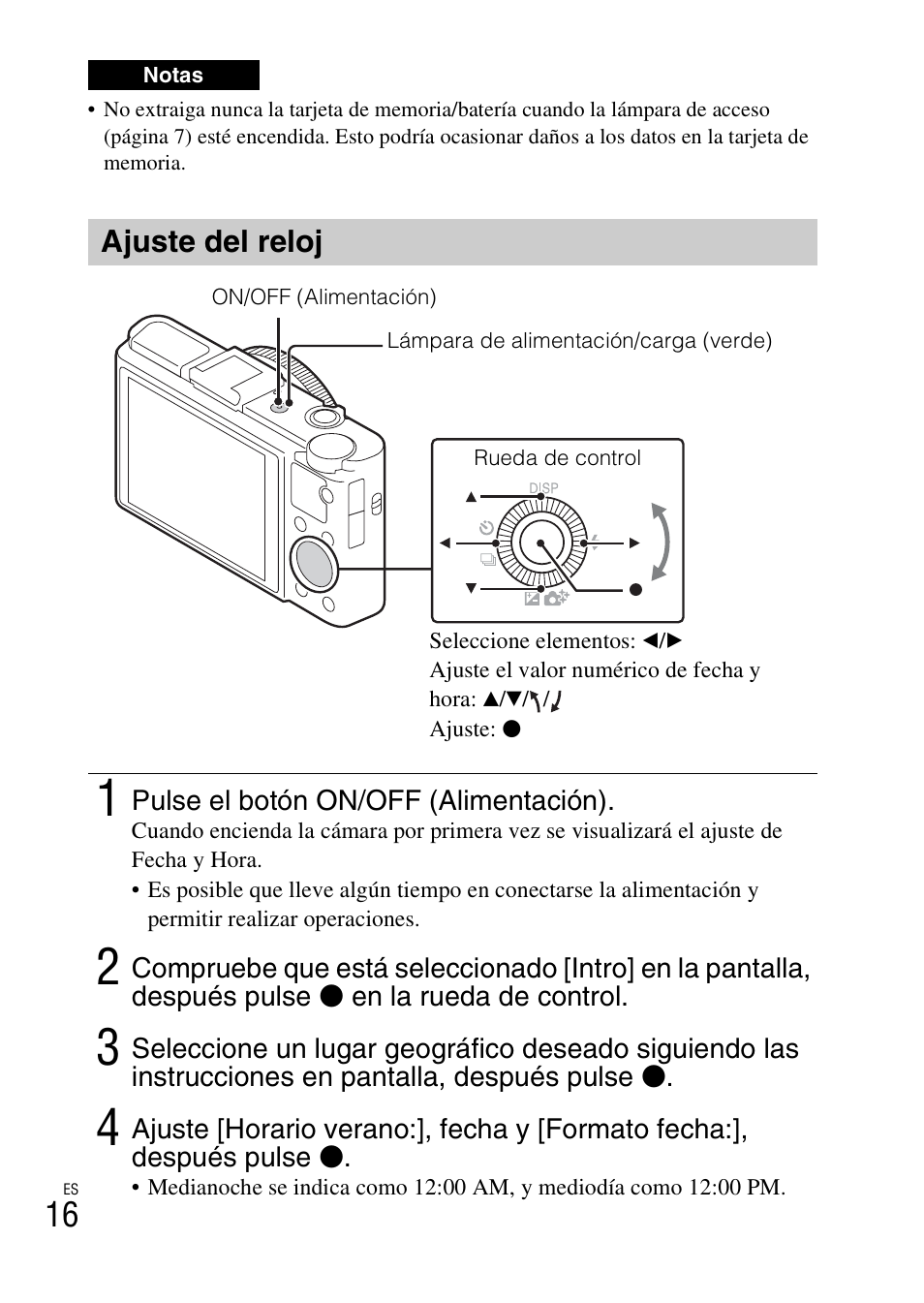 Ajuste del reloj | Sony DSC-RX100M2COS User Manual | Page 94 / 120