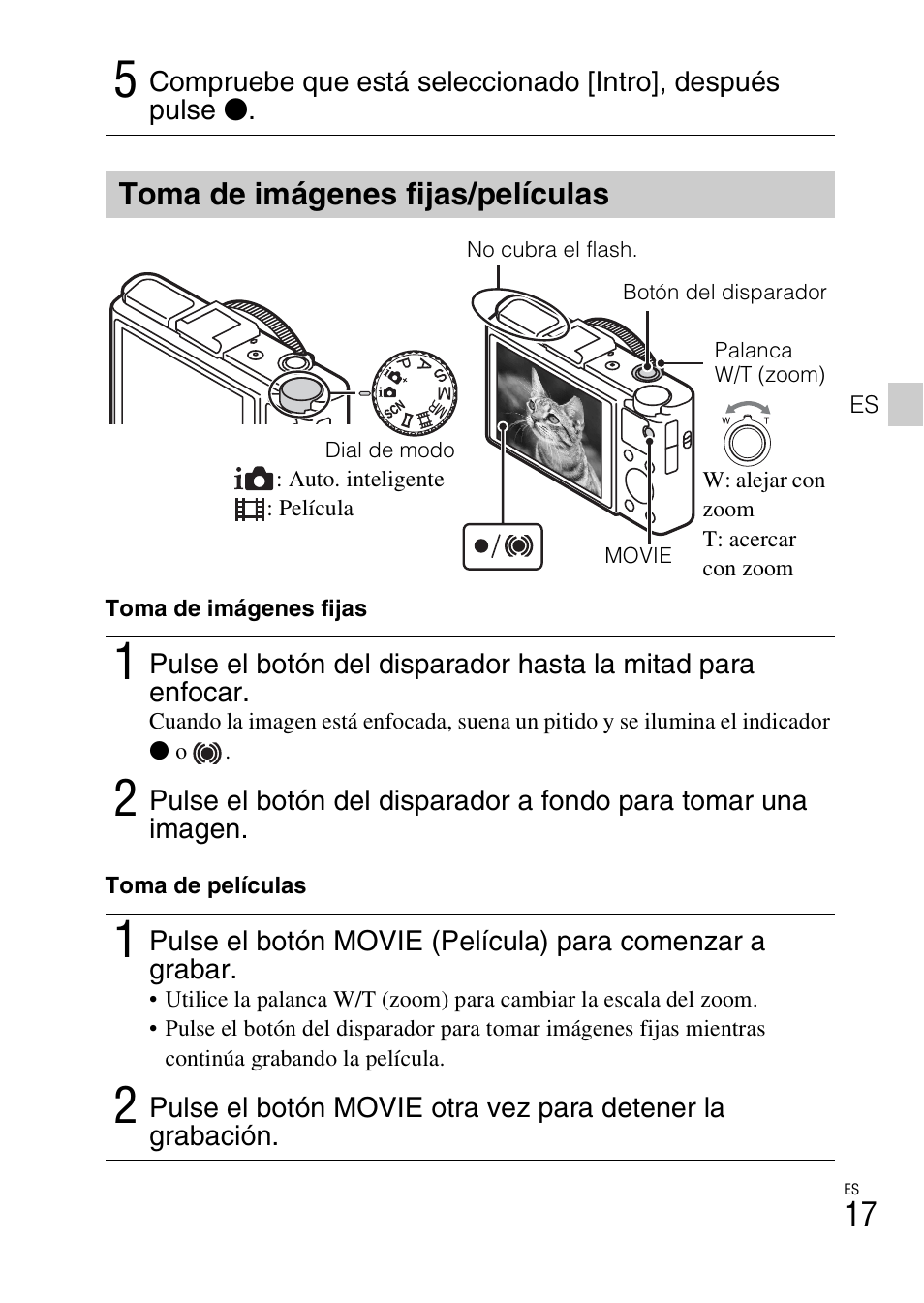 Toma de imágenes fijas/películas | Sony DSC-RX100M2COS User Manual | Page 95 / 120