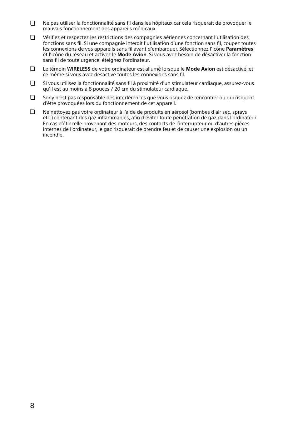 Sony SVE11125CXB User Manual | Page 8 / 24