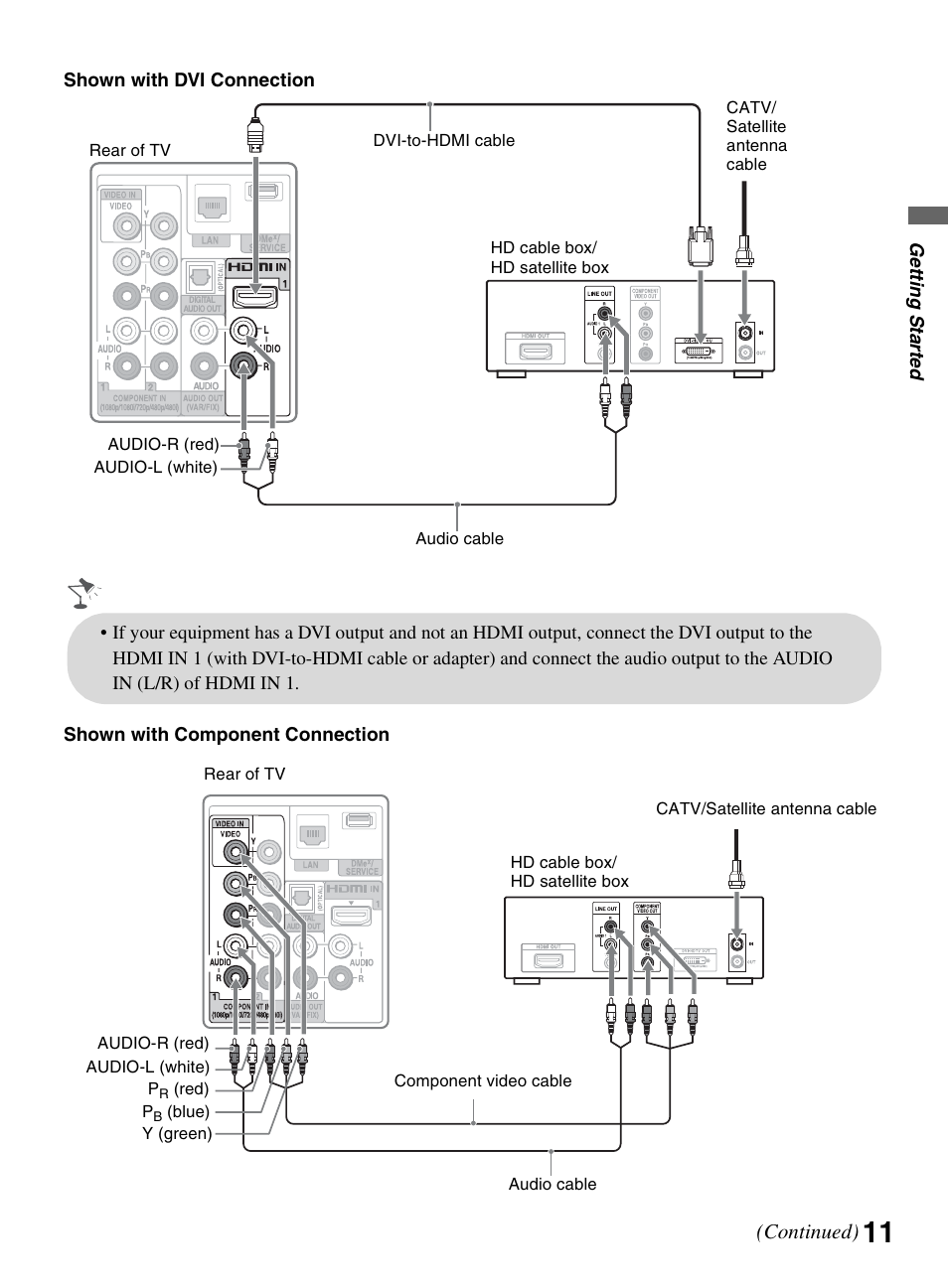 Continued) | Sony KDL-52XBR9 User Manual | Page 11 / 48