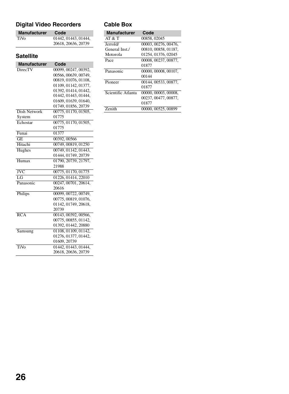 Digital video recorders satellite cable box | Sony KDL-52XBR9 User Manual | Page 26 / 48