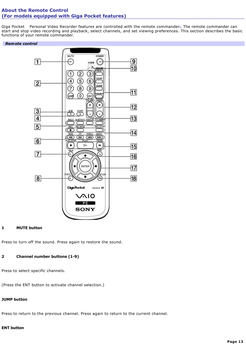 Sony PCV-RZ20C User Manual | Page 13 / 87