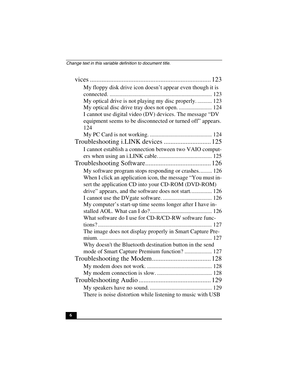 Sony PCG-C1MVMP User Manual | Page 6 / 147