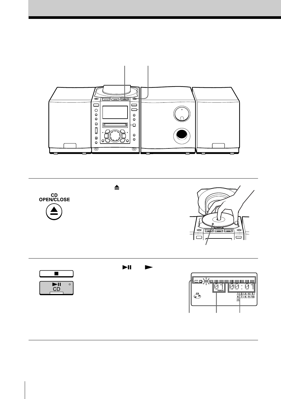 Basic operations, Playing a cd | Sony PMC-MD55 User Manual | Page 4 / 76