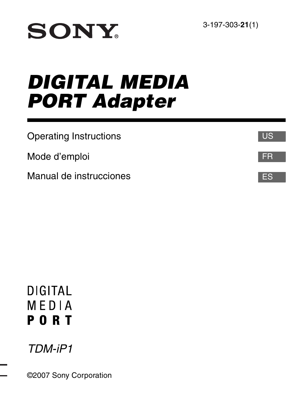 Sony TDM-iP1 User Manual | 56 pages