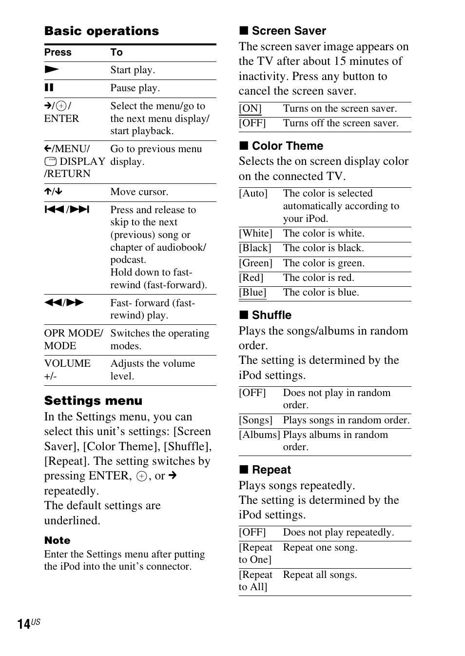 Sony TDM-iP1 User Manual | Page 14 / 56