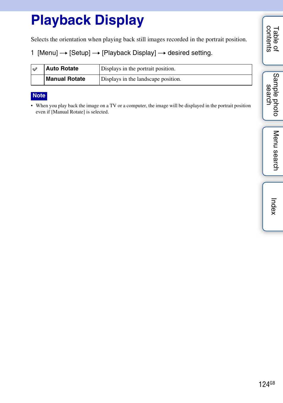 Playback display | Sony NEX-C3A User Manual | Page 124 / 170