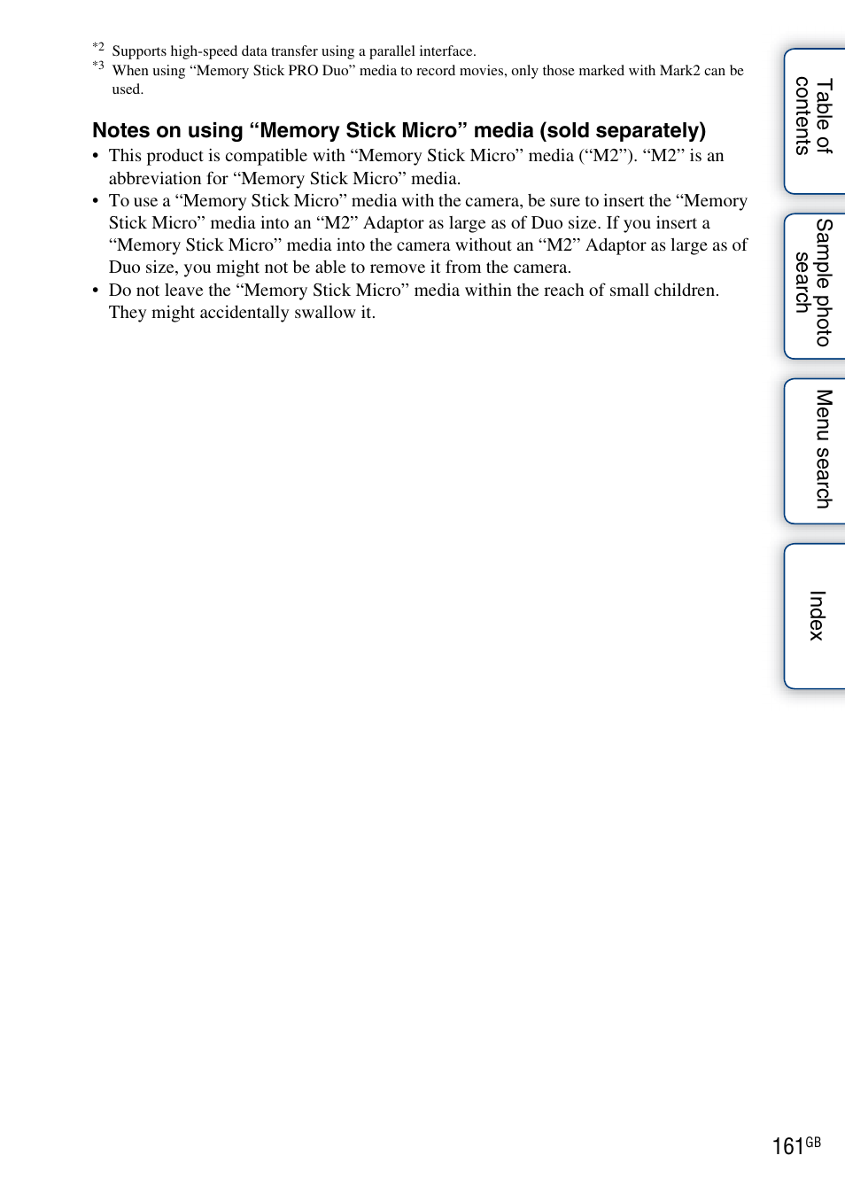 Sony NEX-C3A User Manual | Page 161 / 170