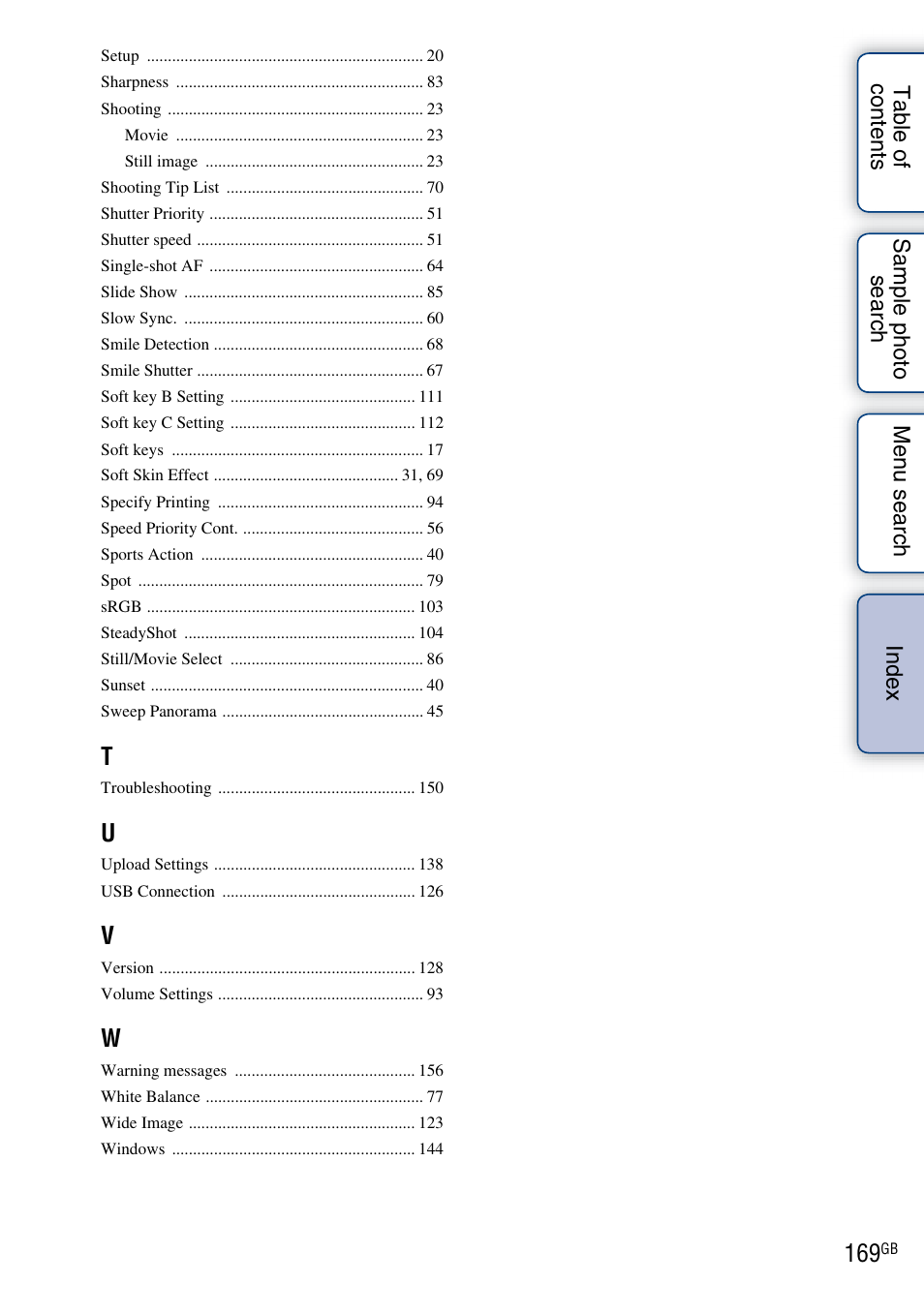 Sony NEX-C3A User Manual | Page 169 / 170