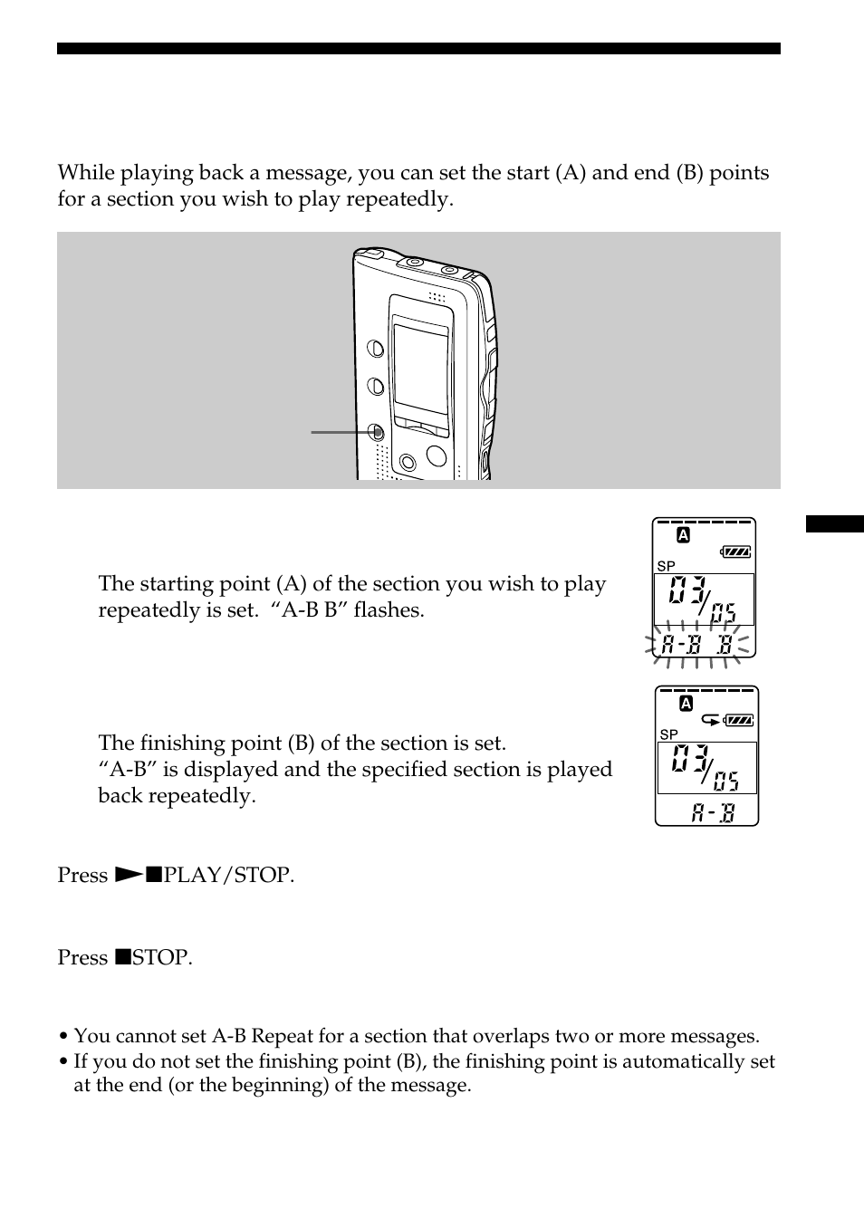 Sony ICD-BP100 User Manual | Page 23 / 68