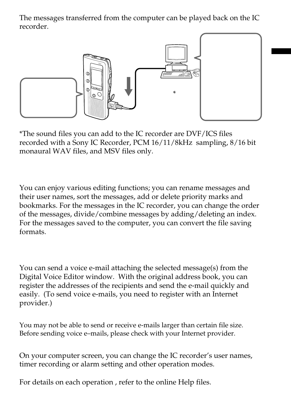 Sony ICD-BP100 User Manual | Page 43 / 68