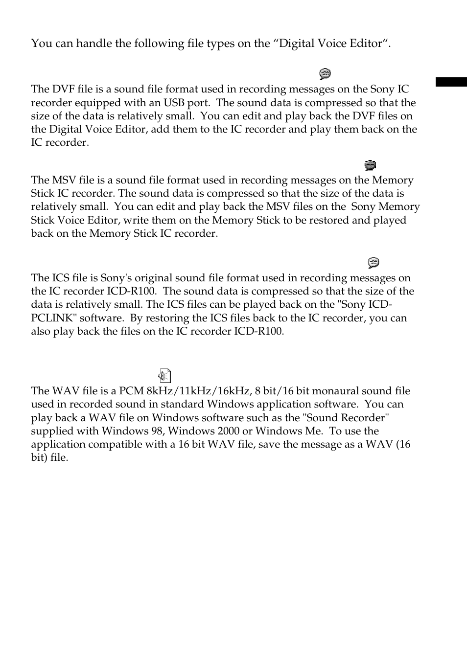Sony ICD-BP100 User Manual | Page 53 / 68