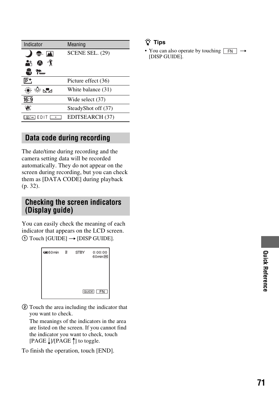 P. 71) | Sony DCR-HC38 User Manual | Page 71 / 84