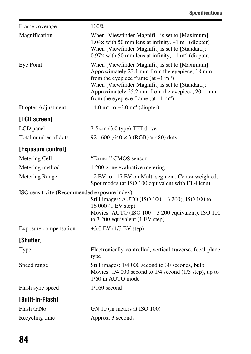 Sony SLT-A57M User Manual | Page 84 / 96