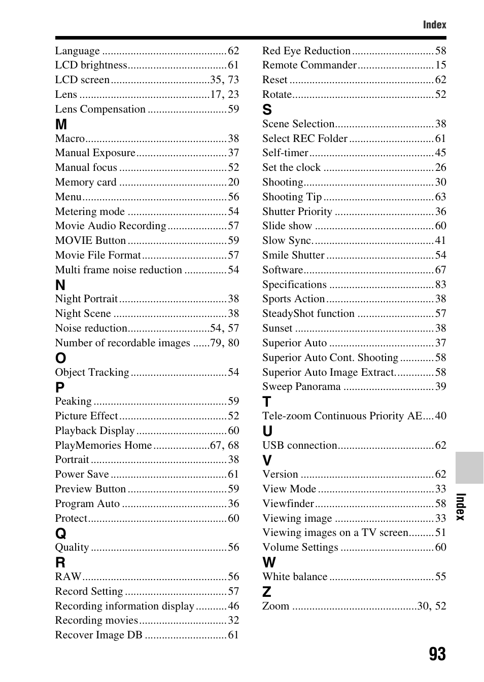 Sony SLT-A57M User Manual | Page 93 / 96
