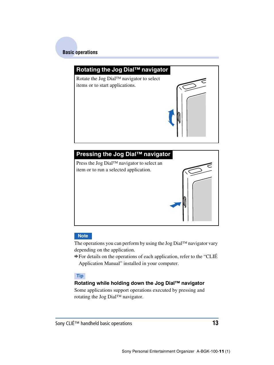 Sony PEG-SJ22 User Manual | Page 13 / 169