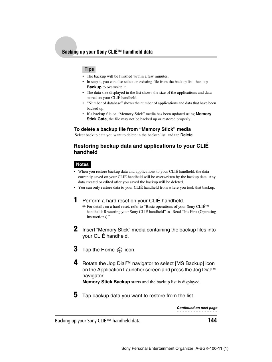 Sony PEG-SJ22 User Manual | Page 144 / 169