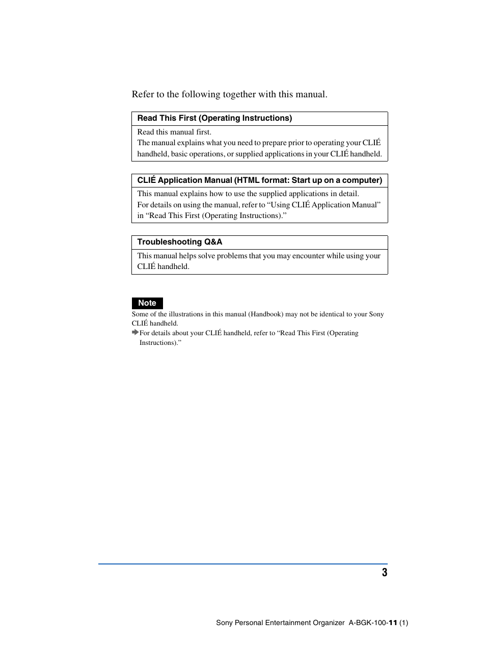 Sony PEG-SJ22 User Manual | Page 3 / 169