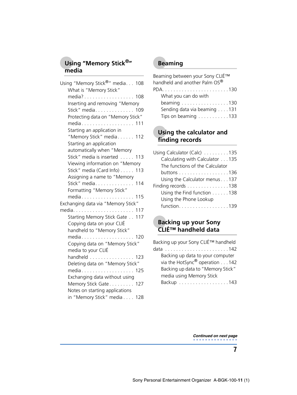 Sony PEG-SJ22 User Manual | Page 7 / 169