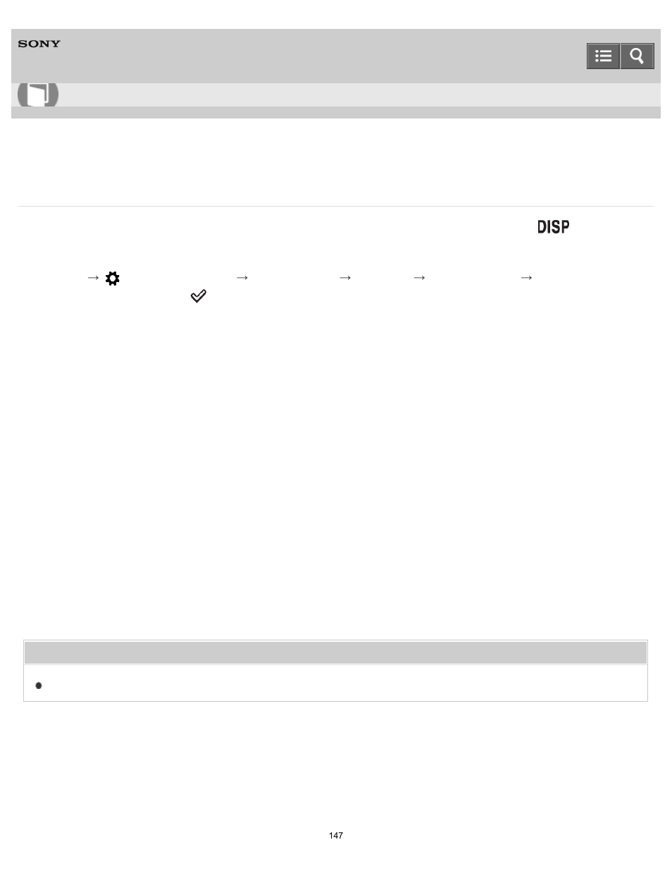 Disp button (monitor), Help guide | Sony DSC-RX10 User Manual | Page 156 / 422