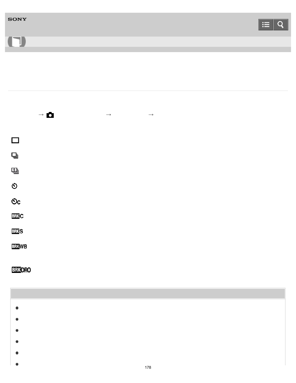 Drive mode, Help guide | Sony DSC-RX10 User Manual | Page 187 / 422